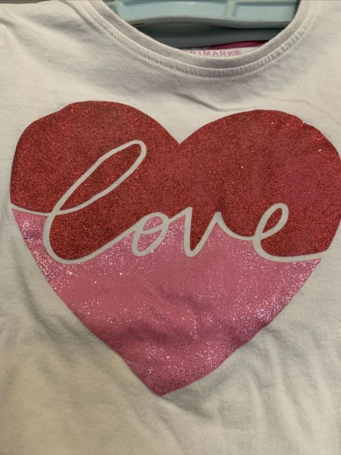 Haut Tshirt manches longues Love Primark T4-5 ans 110 cm - photo numéro 2