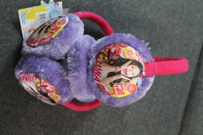 cache oreilles Soy Luna violet et rose