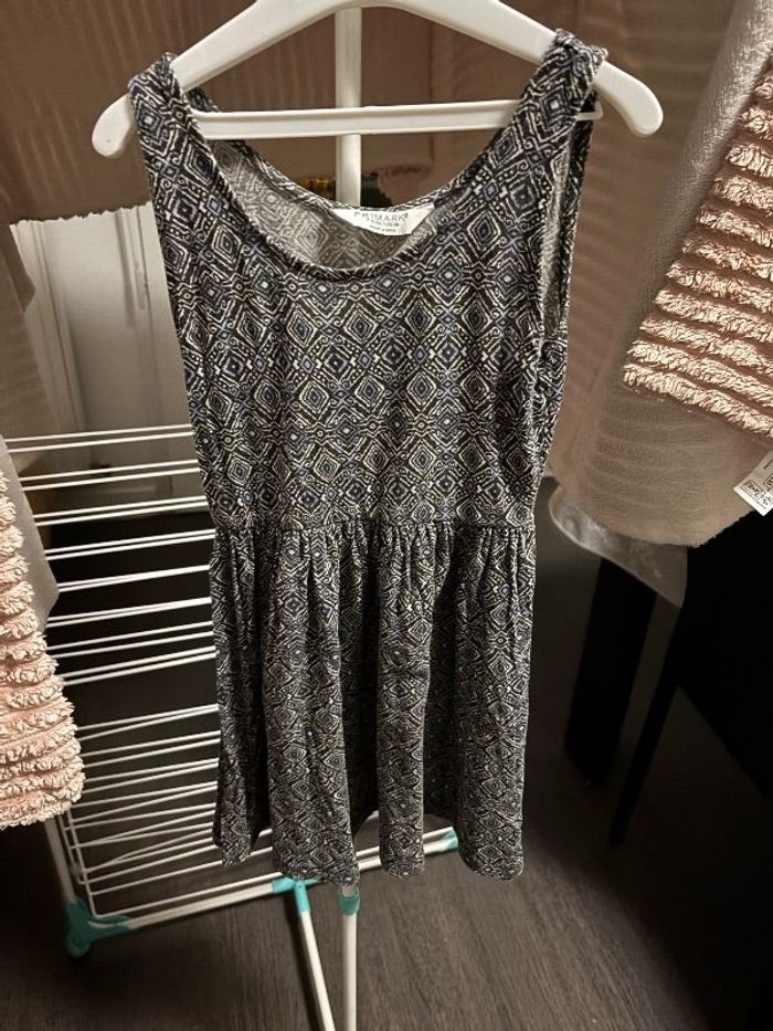 Robe légère d’été fillette à motifs géométrique