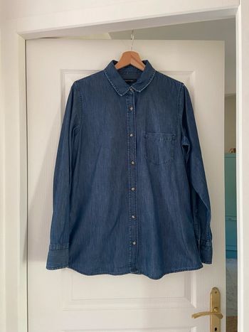 Chemise aspect denim brut bleu foncé Banana Republic taille M
