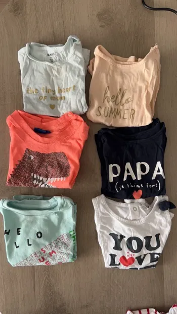 Lot de 6 tshirts manches courtes