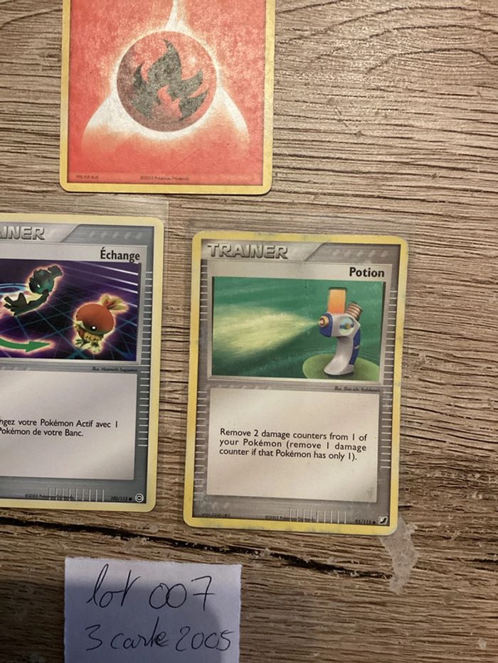 lot de 3 cartes Pokémon année 2005 - photo numéro 3