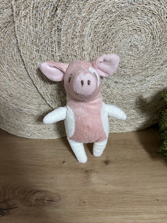 Doudou cochon rose blanc ikea