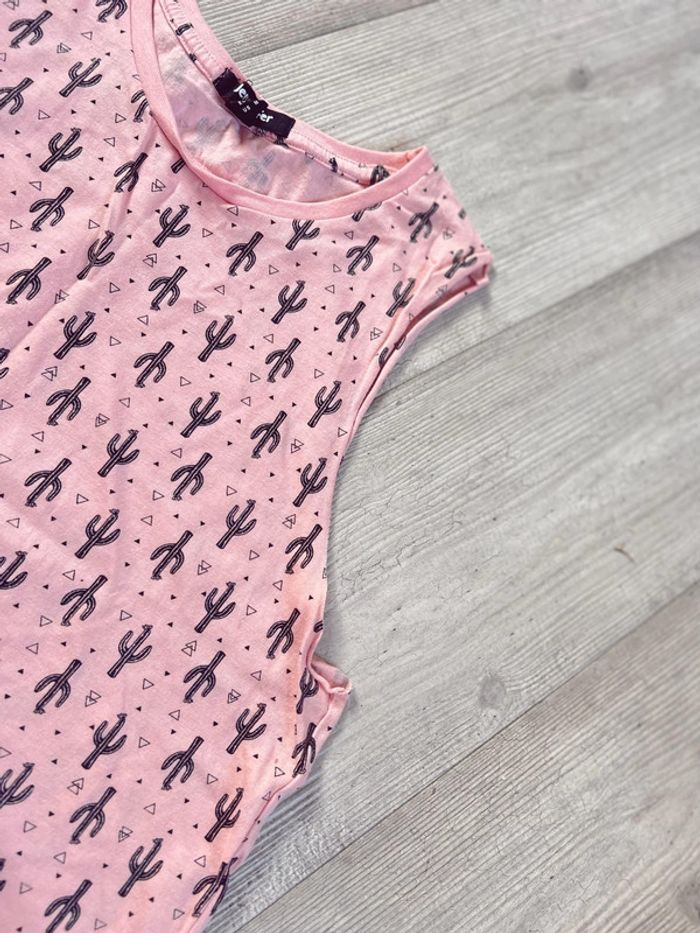 Débardeur rose avec cactus de chez jennyfer neuf