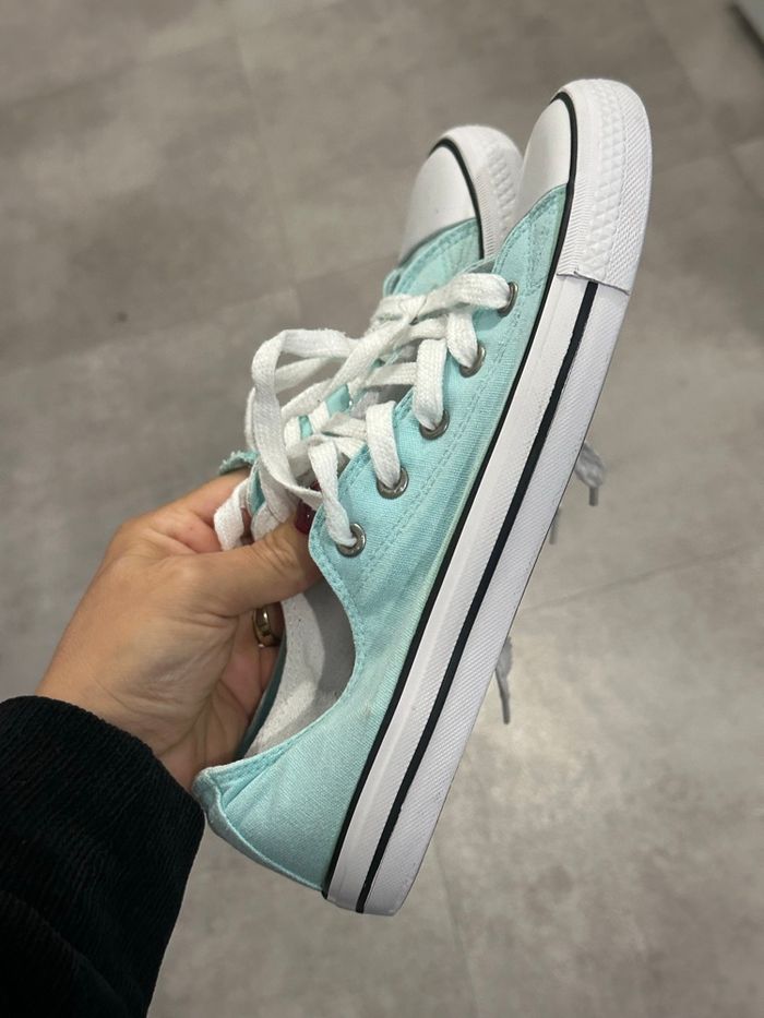 Baskets bleu menthe – taille 37
