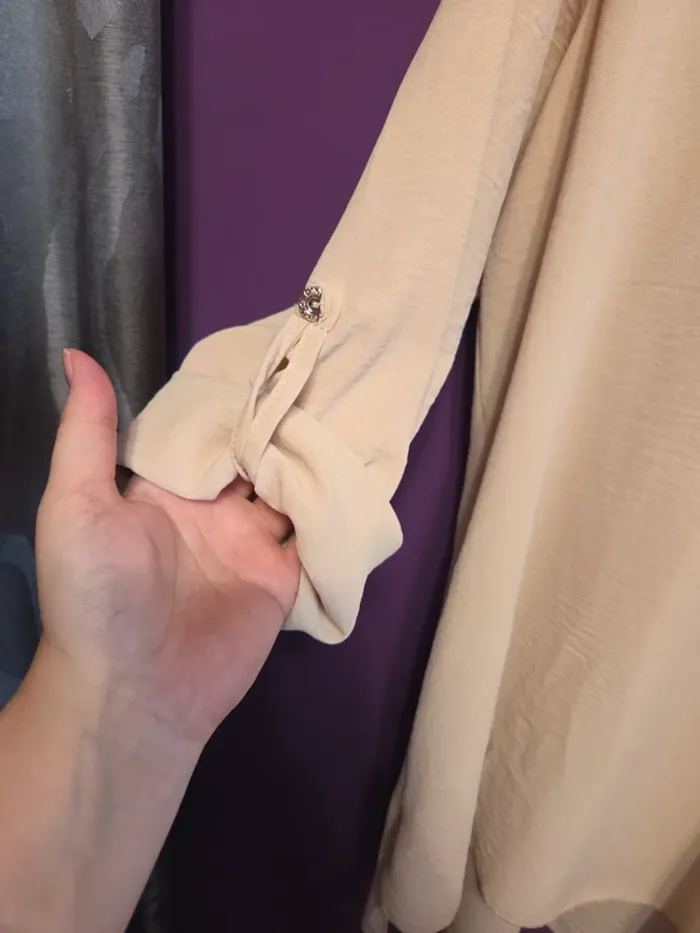 Blouse manches longues retroussables T52 - photo numéro 3