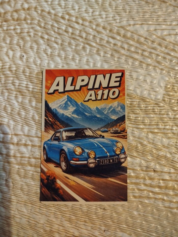 Plaque publicitaire motif alpine A110 neuf - photo numéro 4