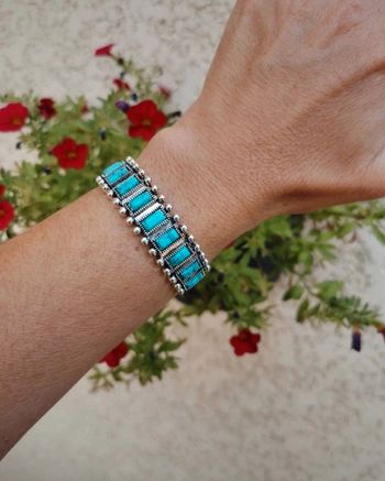 A36 bracelet jonc turquoise bohème ajustable tendance