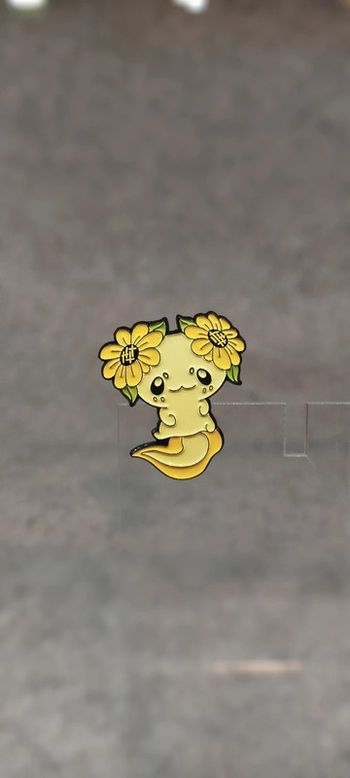 🍄 pin's axolotl en fleur