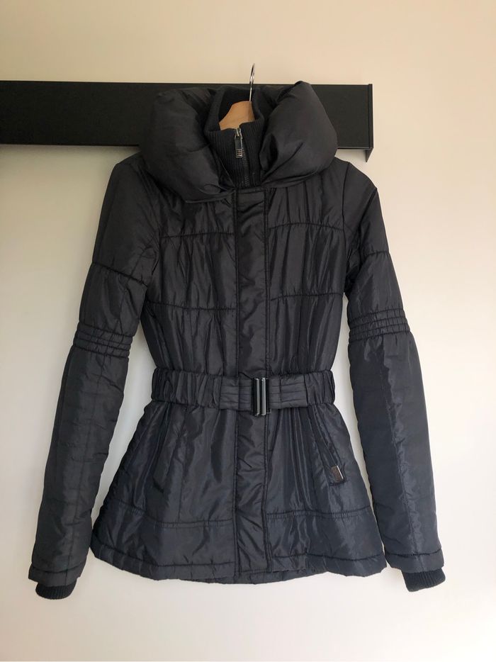 Doudoune cintré grand col montant - gris anthracite et noire- Only - XS
