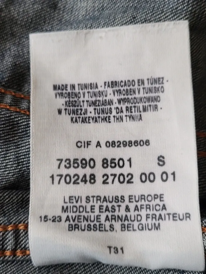 Veste en jean Levi's bleue Taille S - photo numéro 8