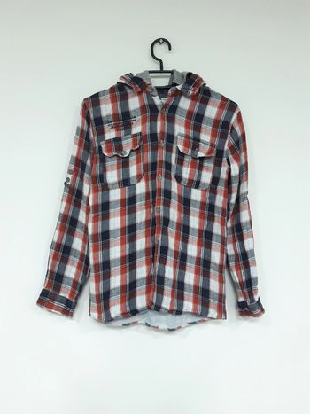 Chemise à carreaux manches longues