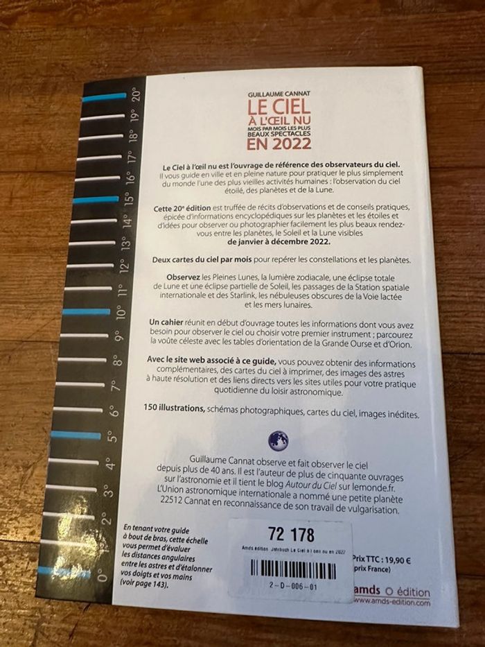 Livre neuf Le Ciel à l’œil nu 2022 Guillaume Cannat astronomie espace constellations amds edition - photo numéro 2