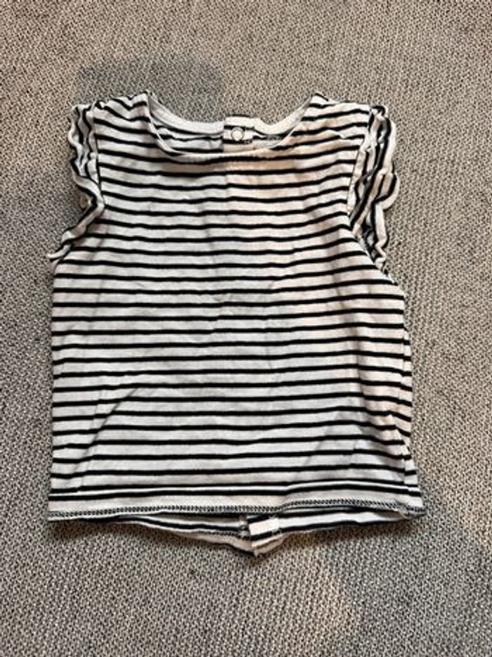Ensemble short et t-shirt marinière manche courte - photo numéro 2
