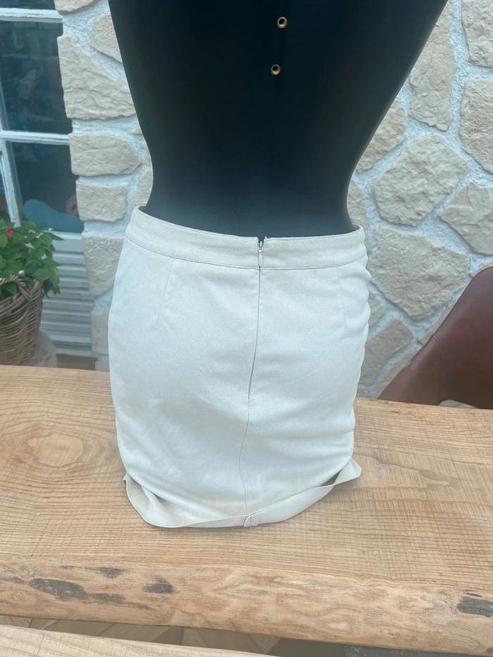 Jupe beige suédine crème la vila taille S 36 - photo numéro 2