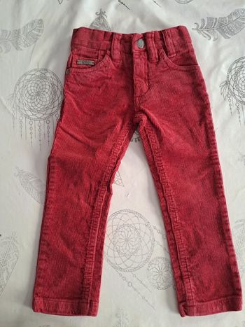 Pantalon 2 ans rouge fille