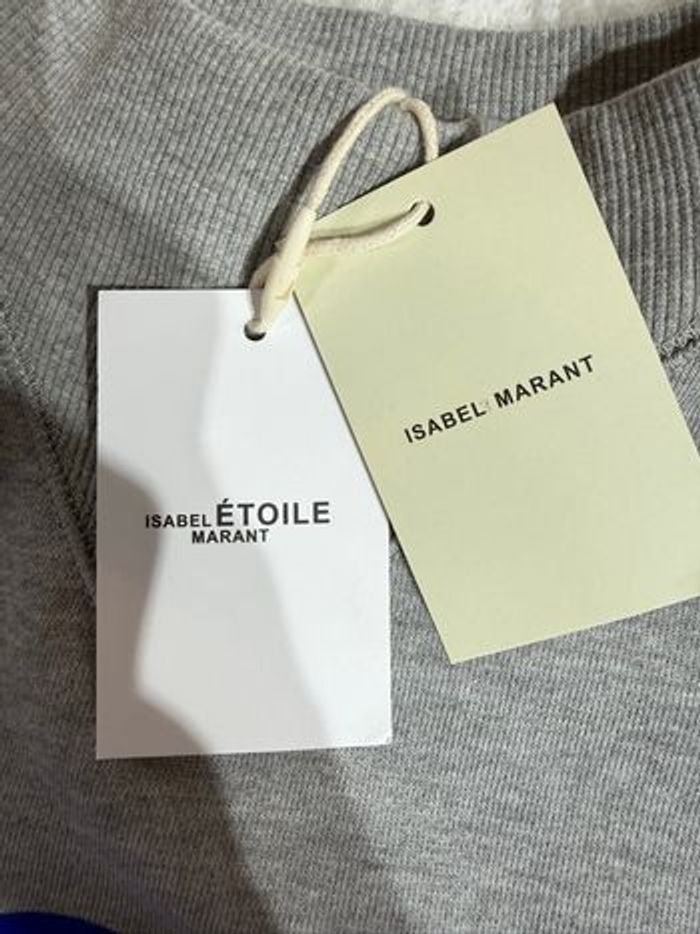 Isabel Marant Étoile sweat gris logo bleu NEUF - photo numéro 7
