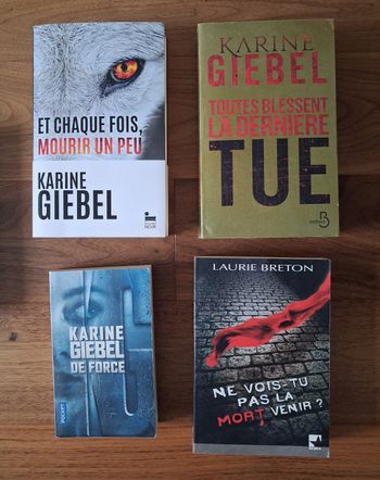 Lot de 4 Thrillers dont 3 de Karine Giebel 