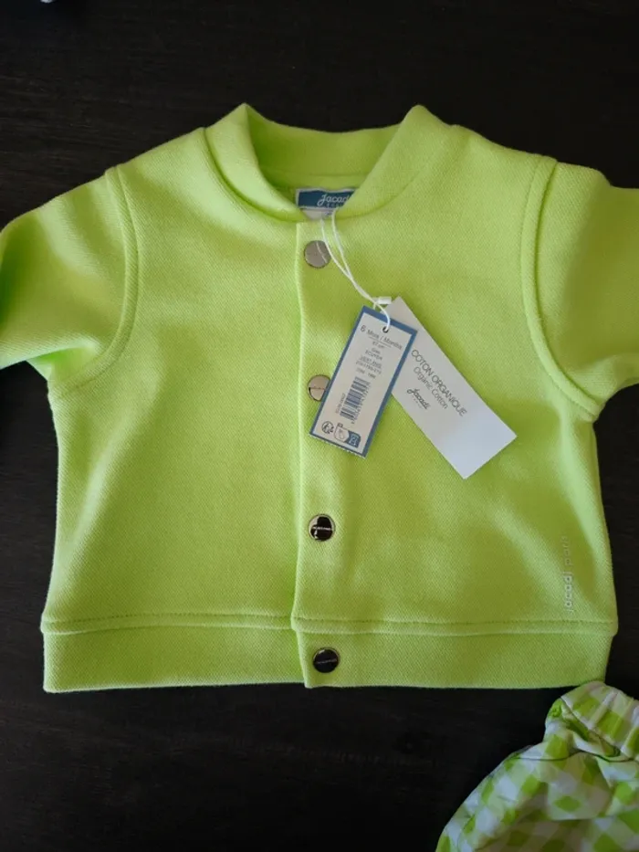 Ensemble 4 pièces Jacadi vert pomme - photo numéro 3