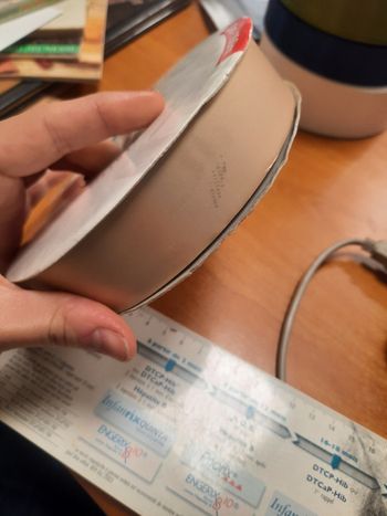 Ruban plastique metaliser marron claire jaune doré 31mm sur 100m ideal scrapbooking starmetal emballage papier cadeau