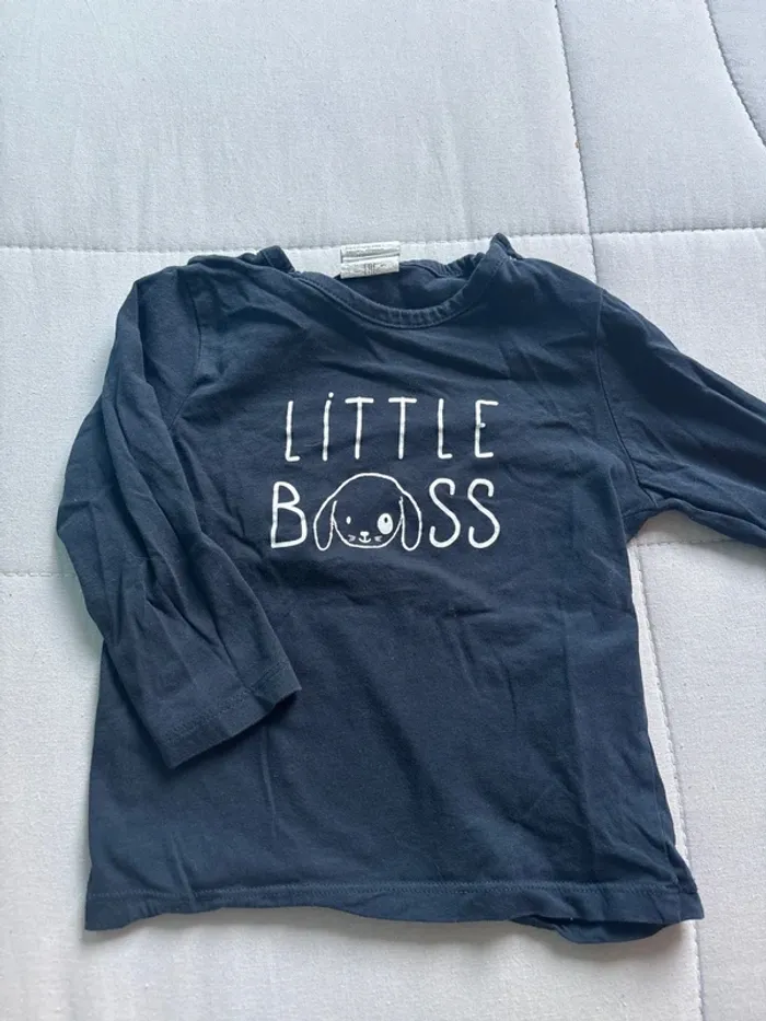 2 t-shirts manches longues 2ans - photo numéro 2