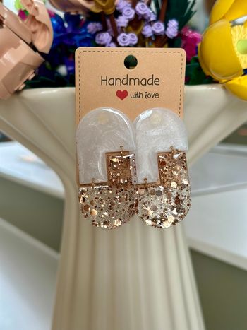 Boucles d’oreilles en résine UV 