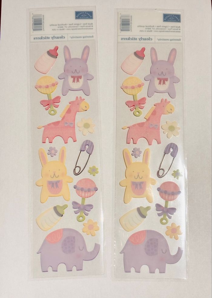 Lot 2 blisters autocollants transparents Karen Foster - photo numéro 3