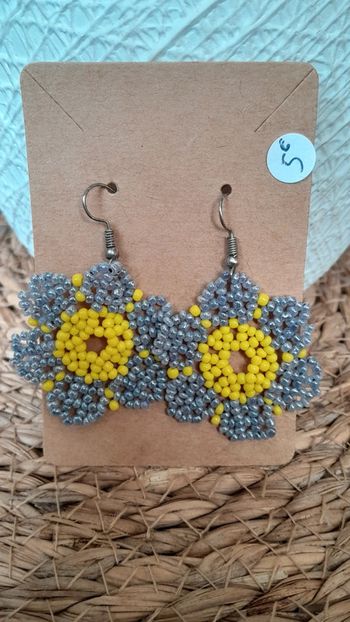 Boucle d'oreilles fleurs