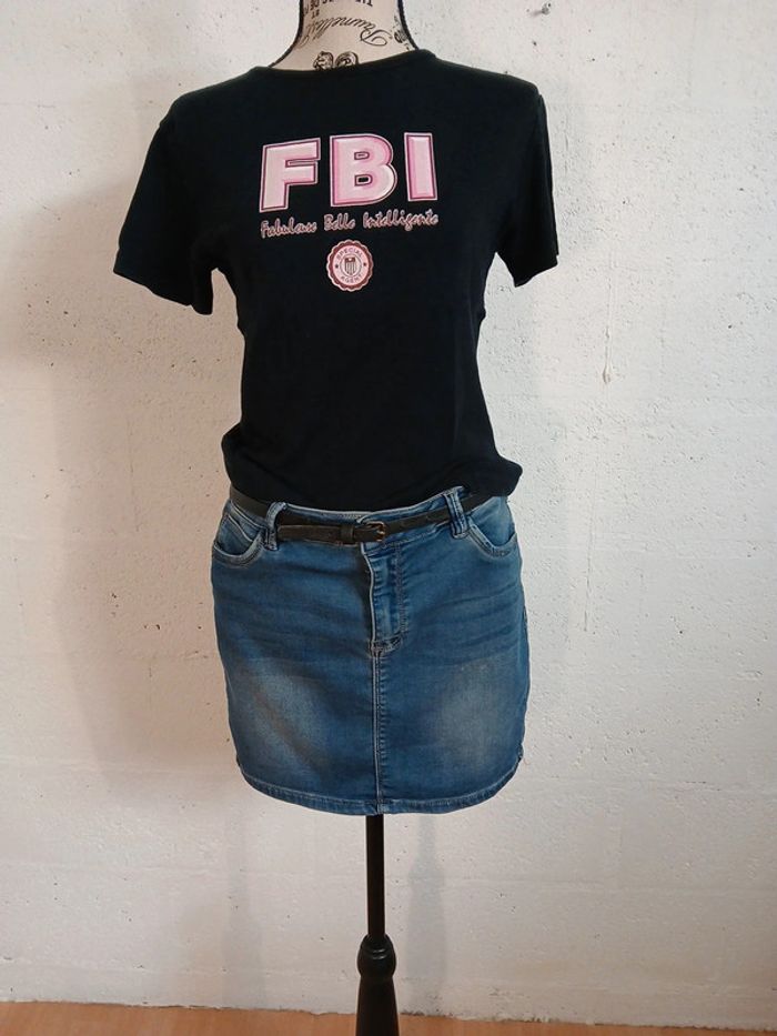 Jupe en jeans creeks taille 40 - photo numéro 2