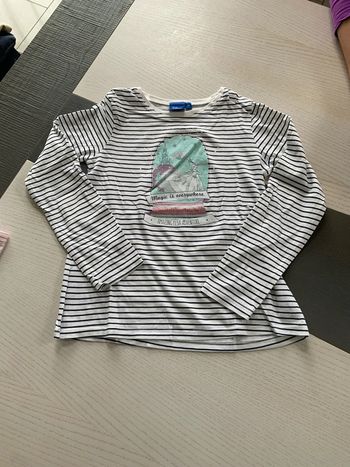 Tee-shirts marinière Reine des neiges 8 ans Disney neuf