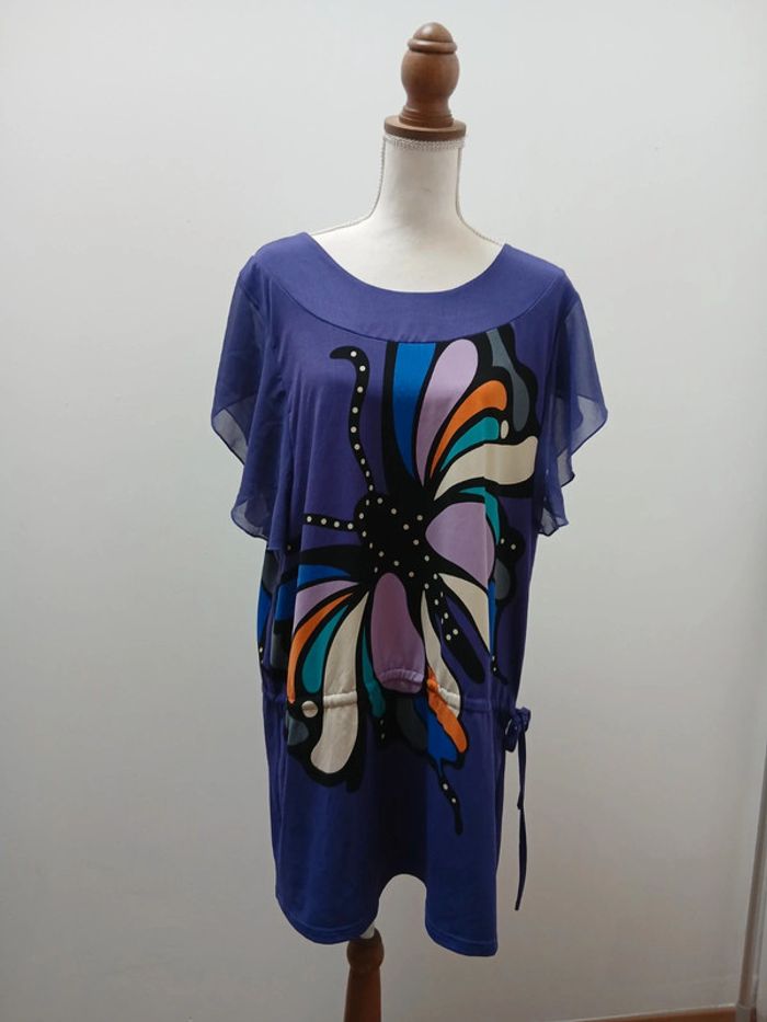 Robe / tunique violette avec papillons 🦋 taille unique cool girl