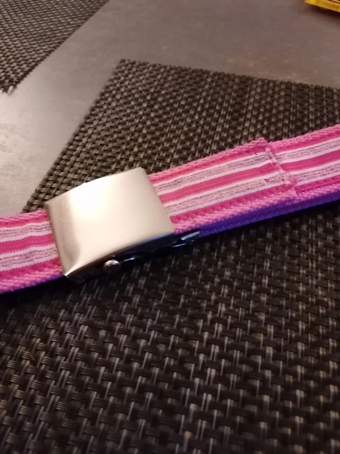 Ceinture tissu femme/fille 105cm réglable tbe