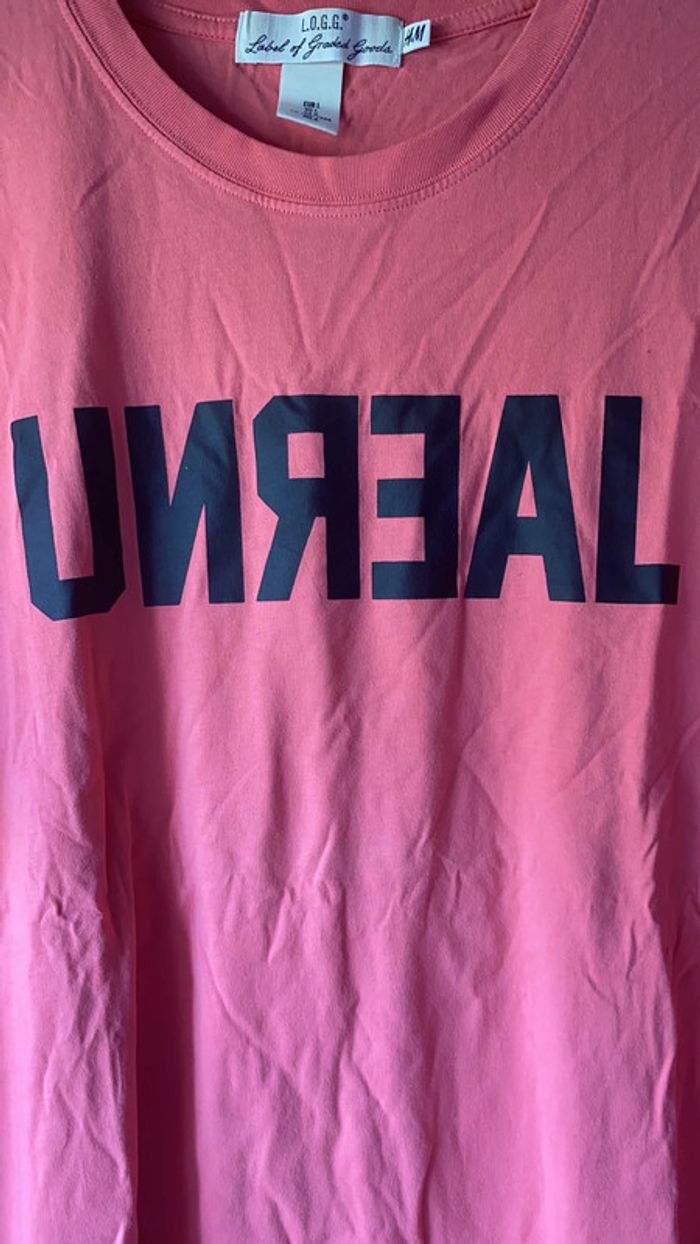 Tee-shirt corail Unreal H&M L - photo numéro 2