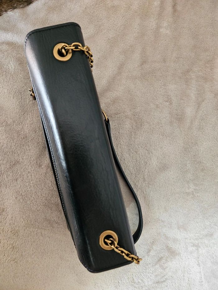 Sac à main noir bandoulière chaîne dorée Nat et Nin - photo numéro 5