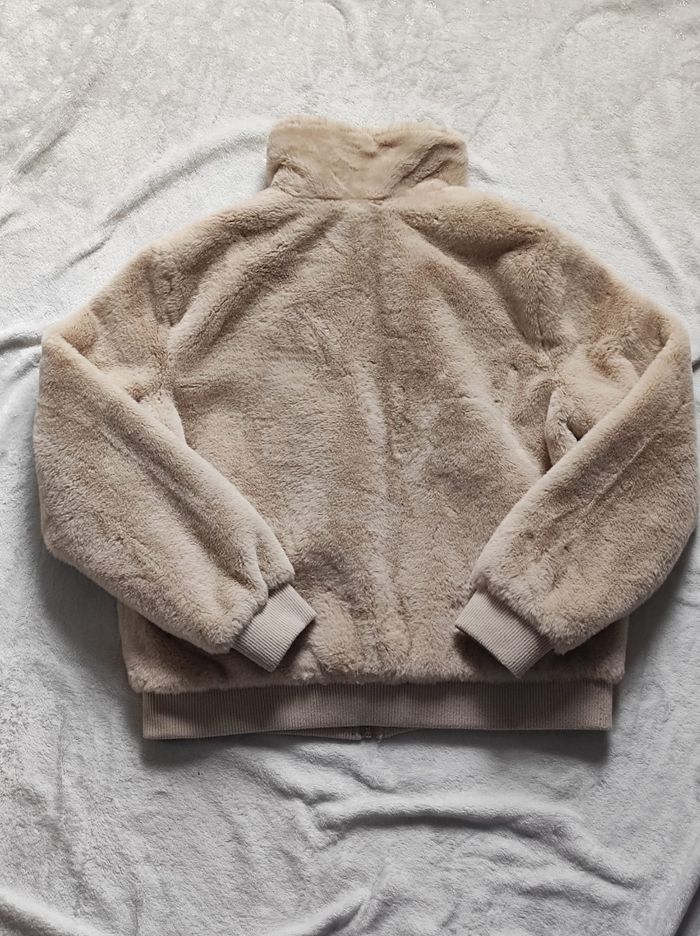 Veste beige fausse fourrure taille M - photo numéro 5