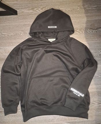 Hoodie Essentials Fear of God noir S 🖤 logo réfléchissant dos