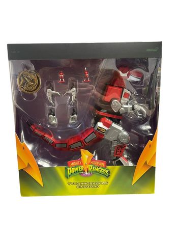 Figurine Mighty Morphin Power Rangers Tyrannosaurus Dinozord Ultimates Super 7 neuf