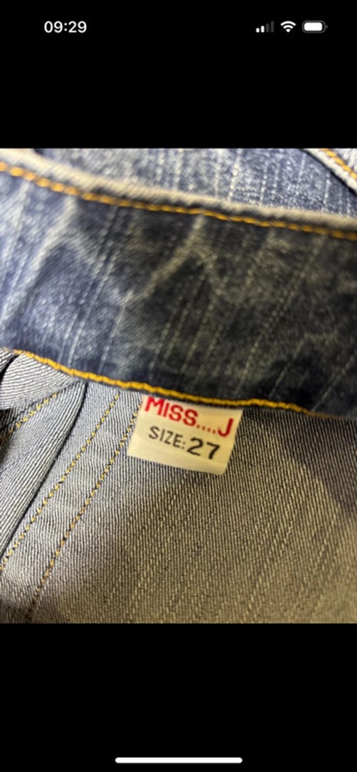 Jolie jupe en jean bleu Miss J taille 36/38 longueur 61 cm - photo numéro 7