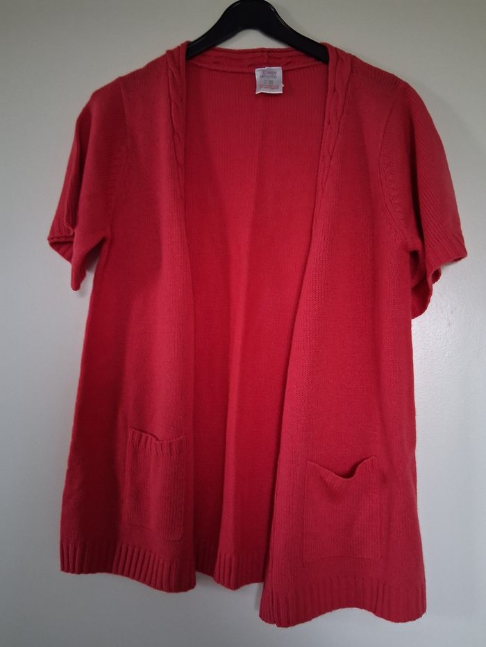 Gilet manches courtes rose " t-38-40"