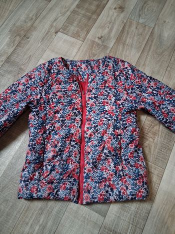 Doudoune fille mi-saison fleuri 6 ans