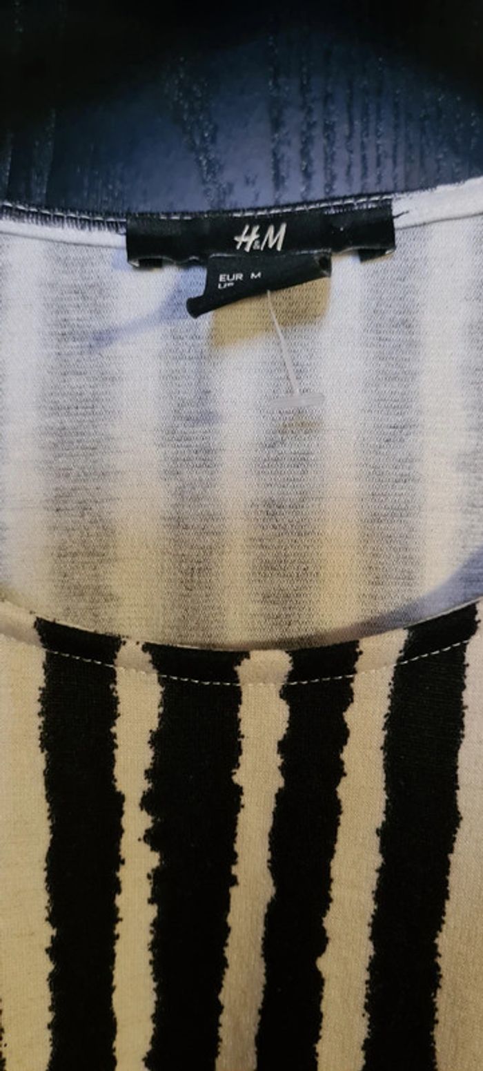 Robe rayée neuve H&M neuve t 38 - photo numéro 2