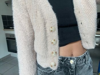 Cardigan rosé beige Bershka