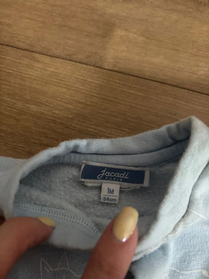 Pyjama jacadi 1 mois bleu clair - photo numéro 3
