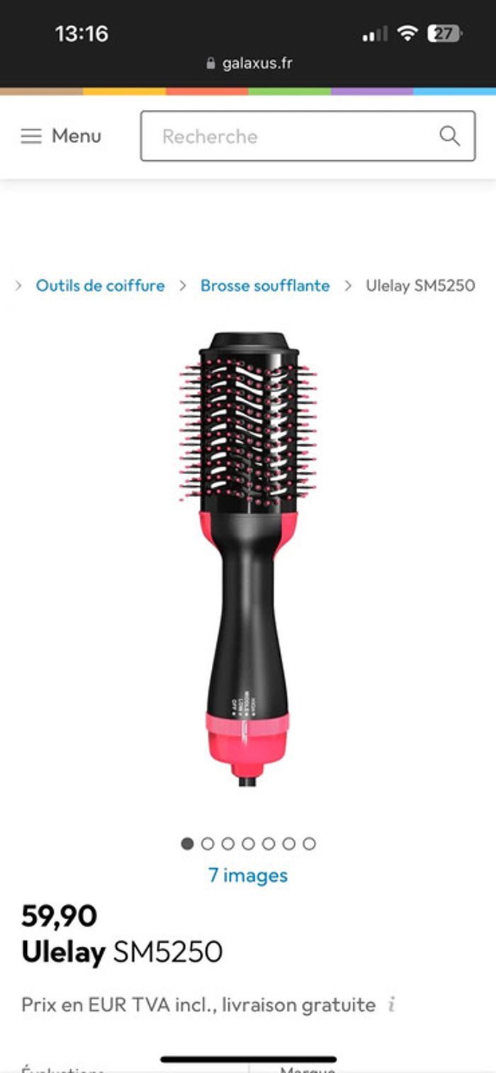 Brosse électrique soufflante - photo numéro 5