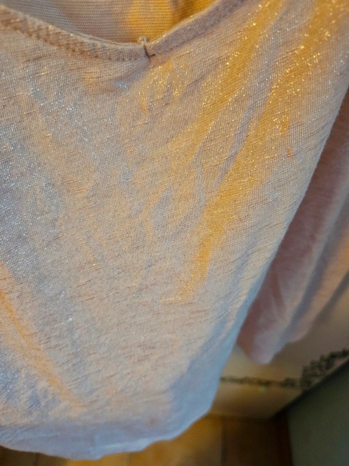 Tee-shirt rose pailleté - photo numéro 2