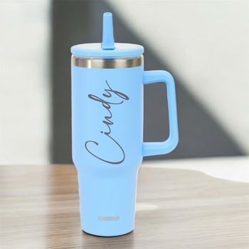 Grande gourde avec anse et paille personnalisée 1.2 litre