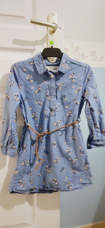 Tunique coton effet jean 24 36 mois