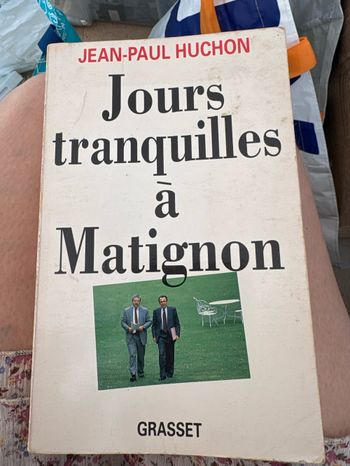 Livre jour tranquille à Matignon