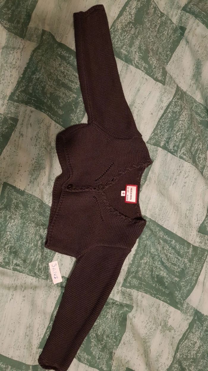 Boléro anthracite, neck neck, 3 ans
