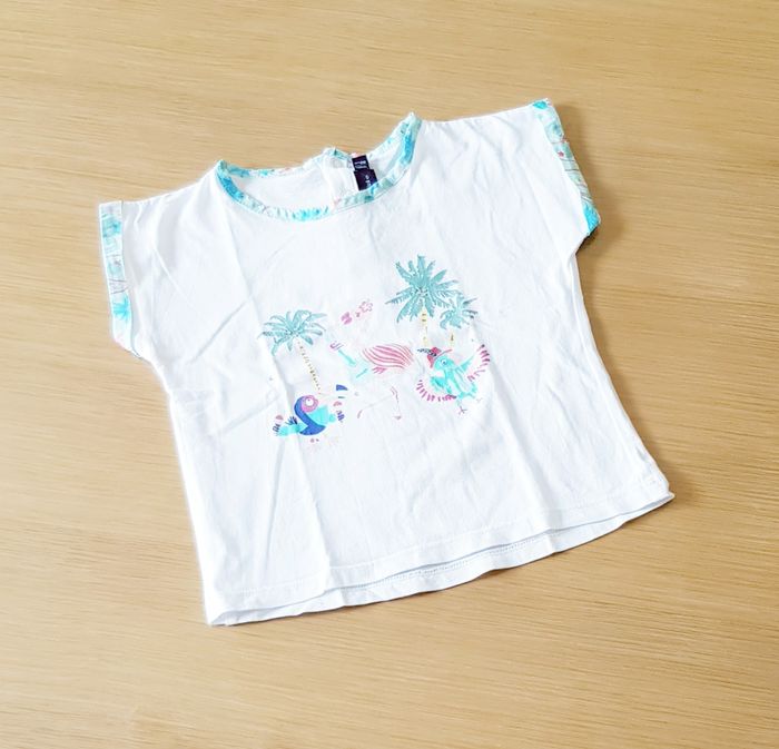 🌸 T-shirt manches courte "oiseaux" - Sergent Major - 18 mois 🌸